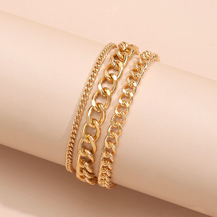 Simple Fashion Solid Color Irregular Metal Bracelet
