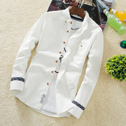 The men's shirt men's slim casual summer all-match Shirt Youth clothing Mens S inch color