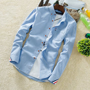 The men's shirt men's slim casual summer all-match Shirt Youth clothing Mens S inch color