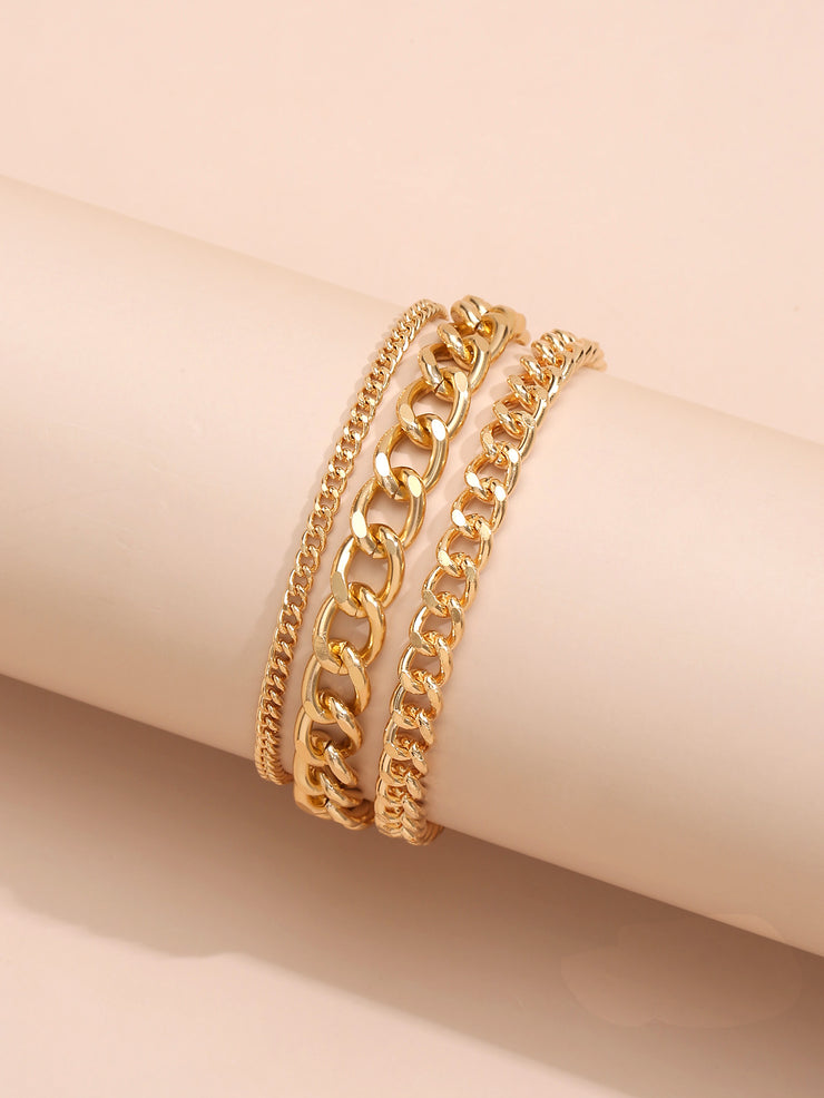 Simple Fashion Solid Color Irregular Metal Bracelet