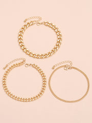Simple Fashion Solid Color Irregular Metal Bracelet