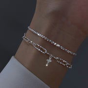 Fashion Forward: Gold and Silver Rhinestone Bracelet for Women