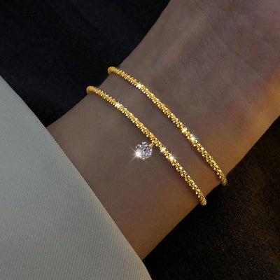 Fashion Forward: Gold and Silver Rhinestone Bracelet for Women