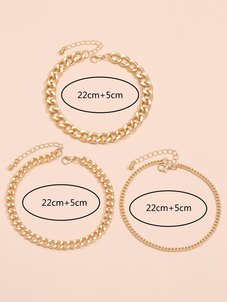 Simple Fashion Solid Color Irregular Metal Bracelet